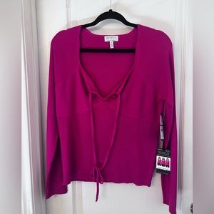 Sofia Jeans by Sofia Vergara Halter Tie Sweater